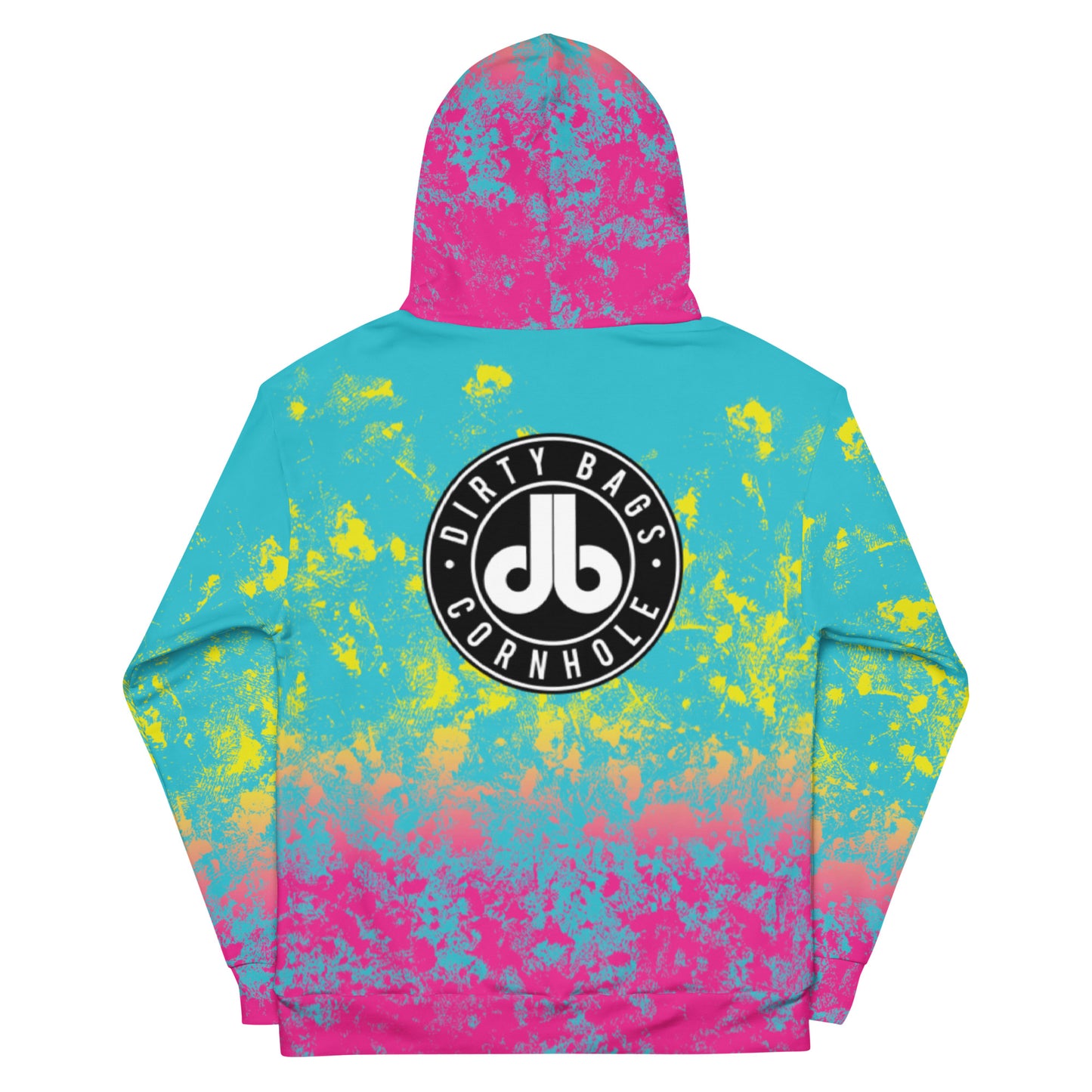 Dirty Bags Cornhole Hoodie - Pink to Turquoise