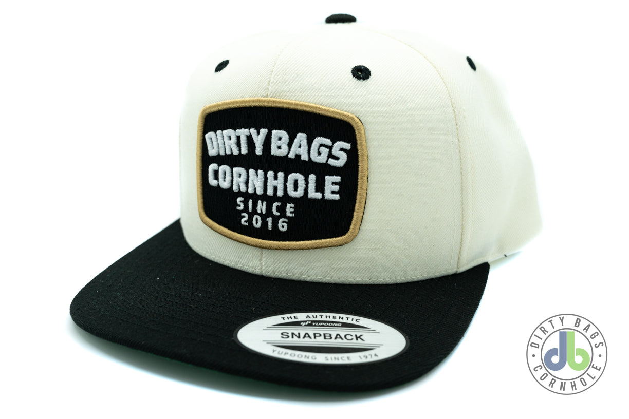 Hat - White and Black Two Tone db Label Patch Hat