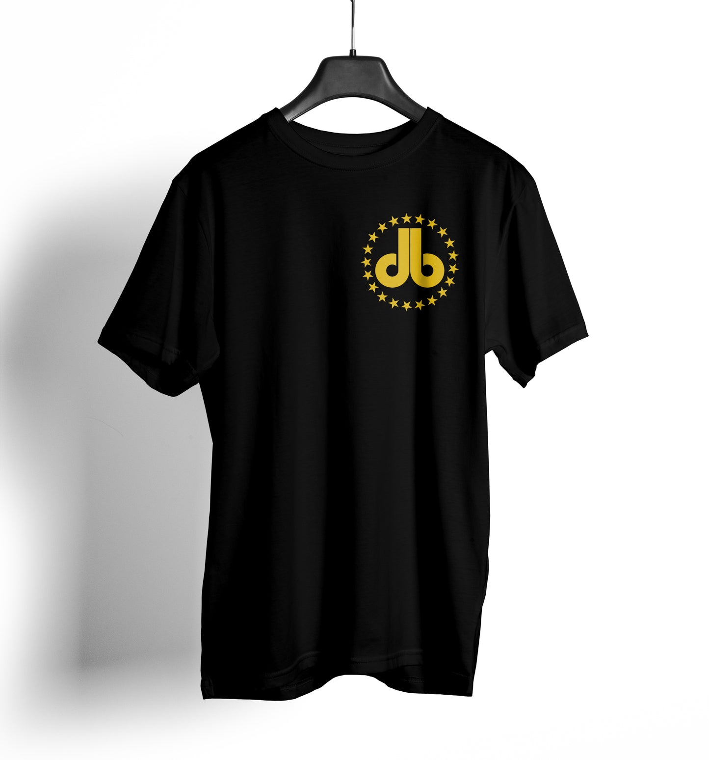 Cornhole T Shirt - Gold db and Stars