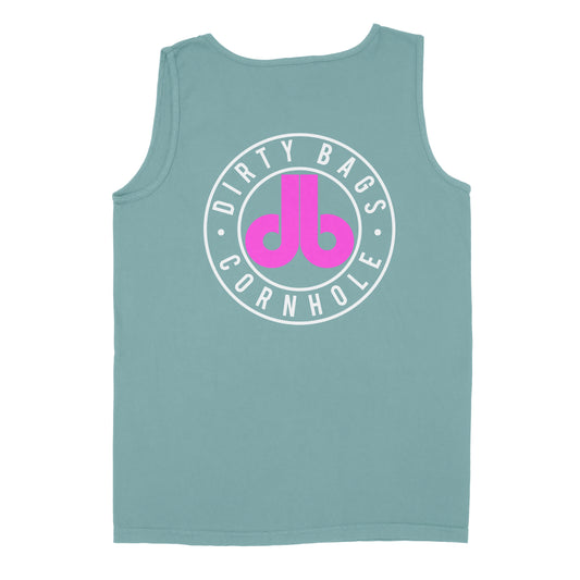 Dirty Bags Mens Tank Top - Green and Pink