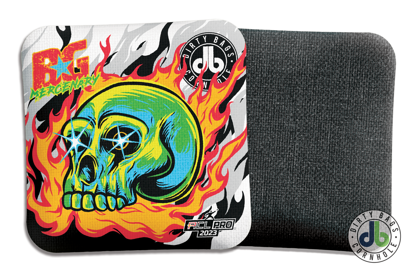 BG Cornhole Mercenary - Skull and Flames