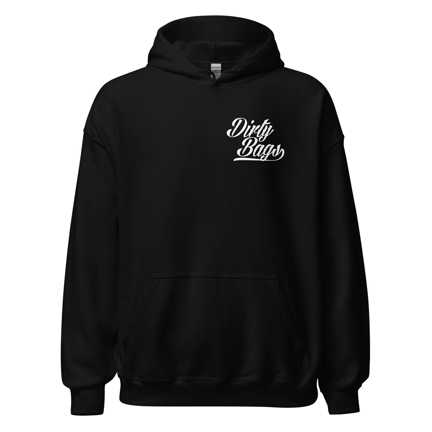 Dirty Bags Script Hoodies - White