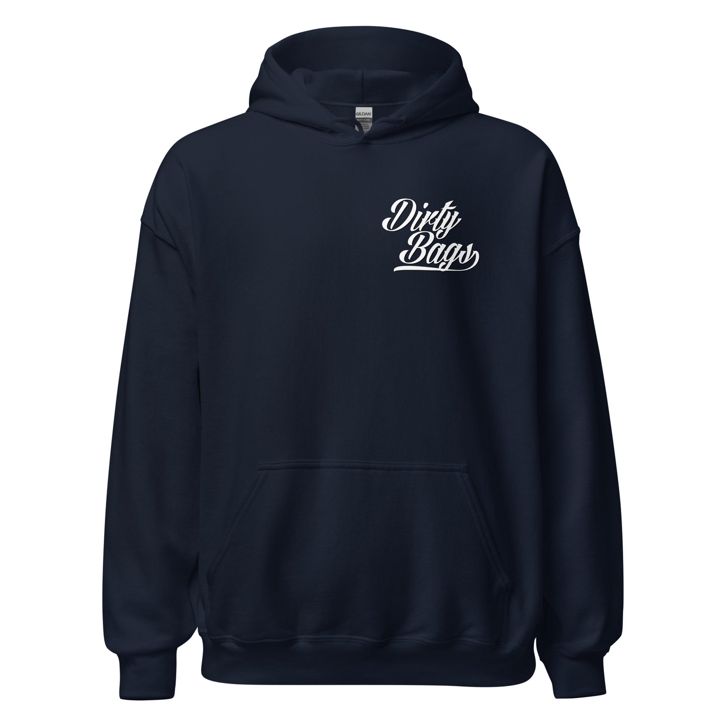 Dirty Bags Script Hoodies - White