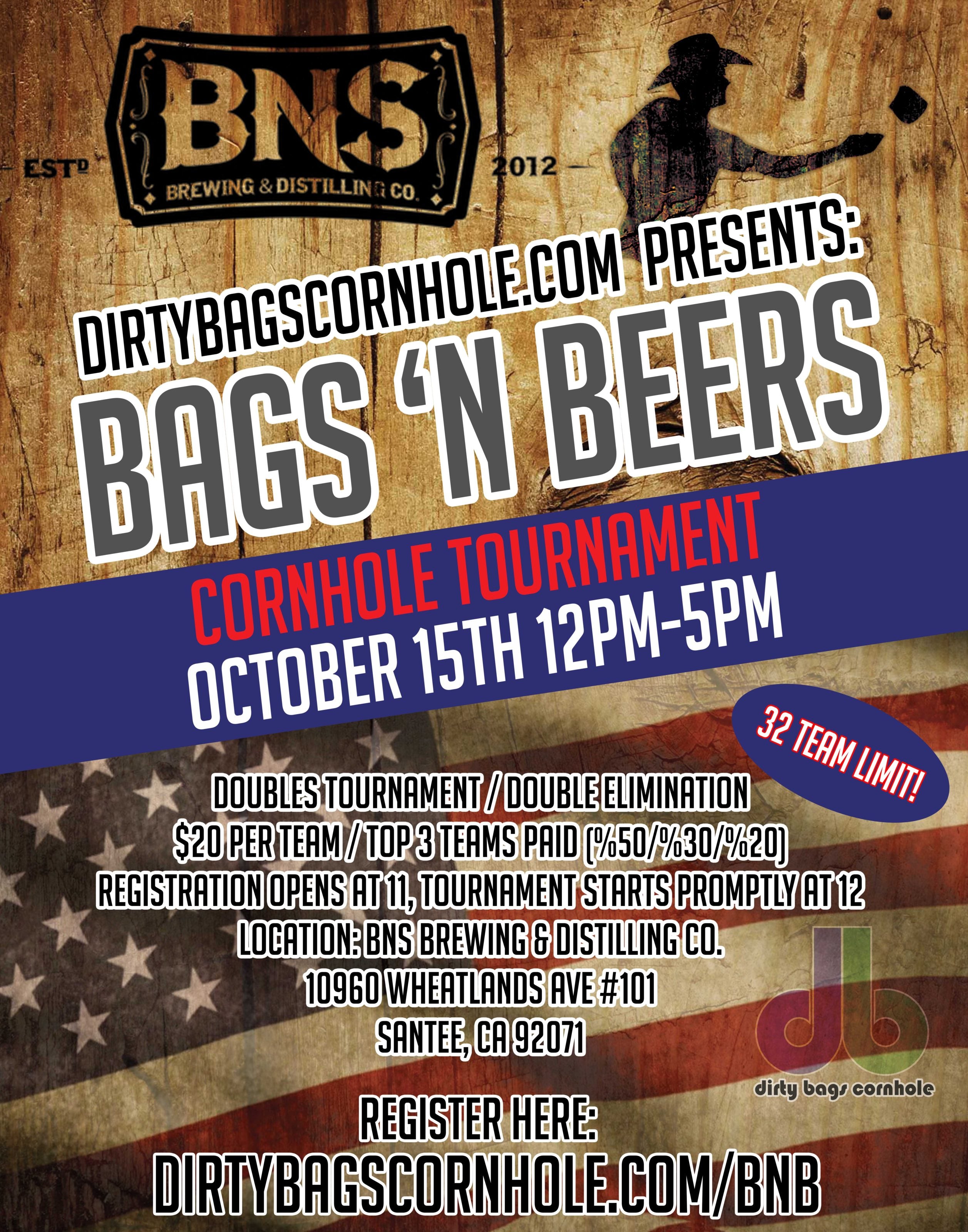 Bags N Beers 10/15/16 at BNS Brewery Dirty Bags Cornhole