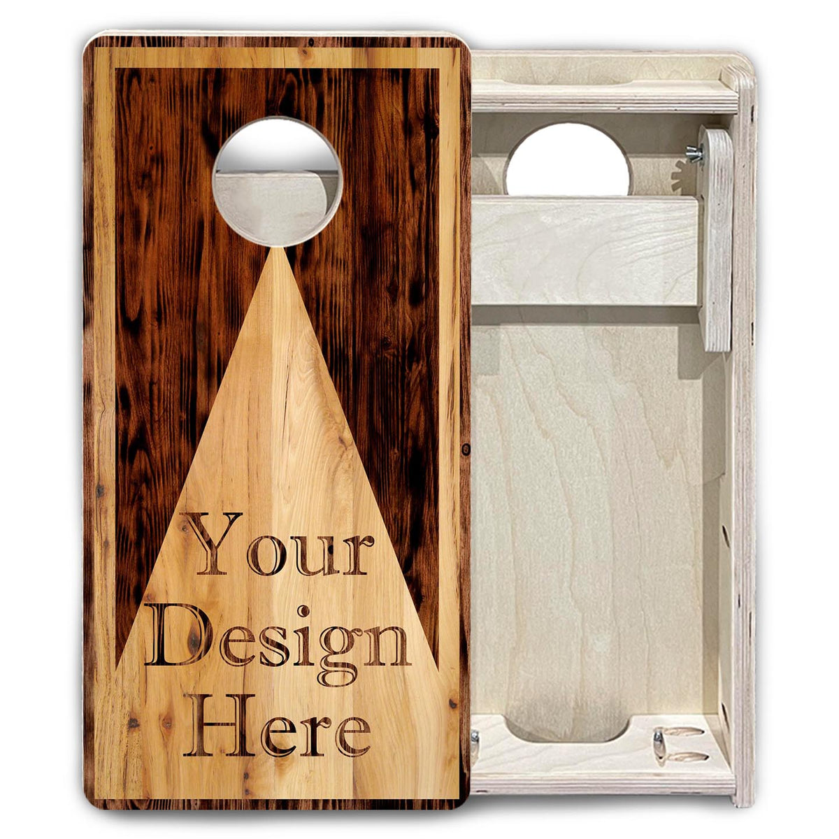 Custom Wooden Triangle - Mini or Vacation Size Cornhole Boards