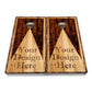 Add Your Logo Wooden Triangle Cornhole Boards – Tournament Series