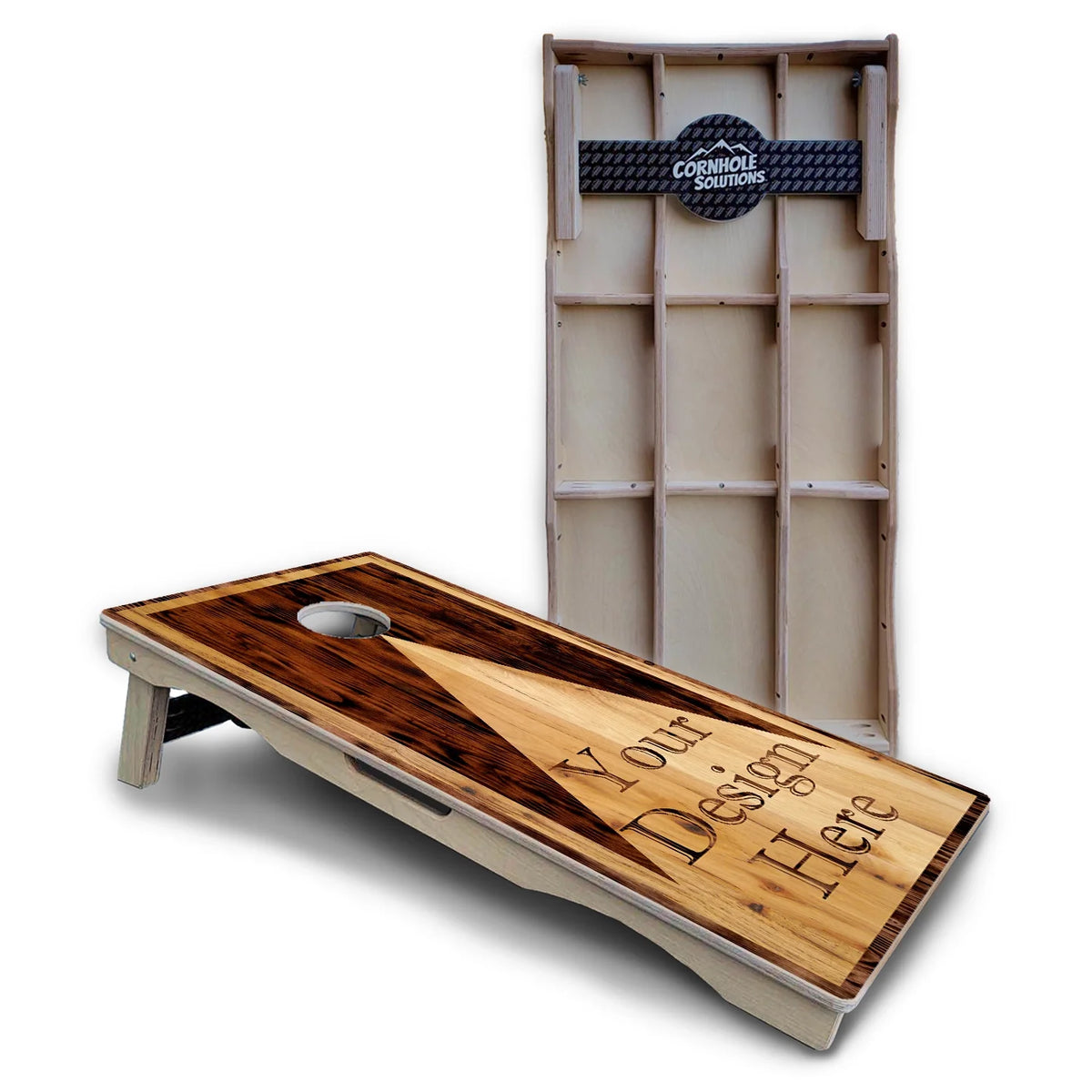 Add Your Logo Wooden Triangle Cornhole Boards – Pro Lite or Pro Elite