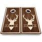 Personalized Buck Woodgrain Cornhole Boards – Pro Lite or Pro Elite