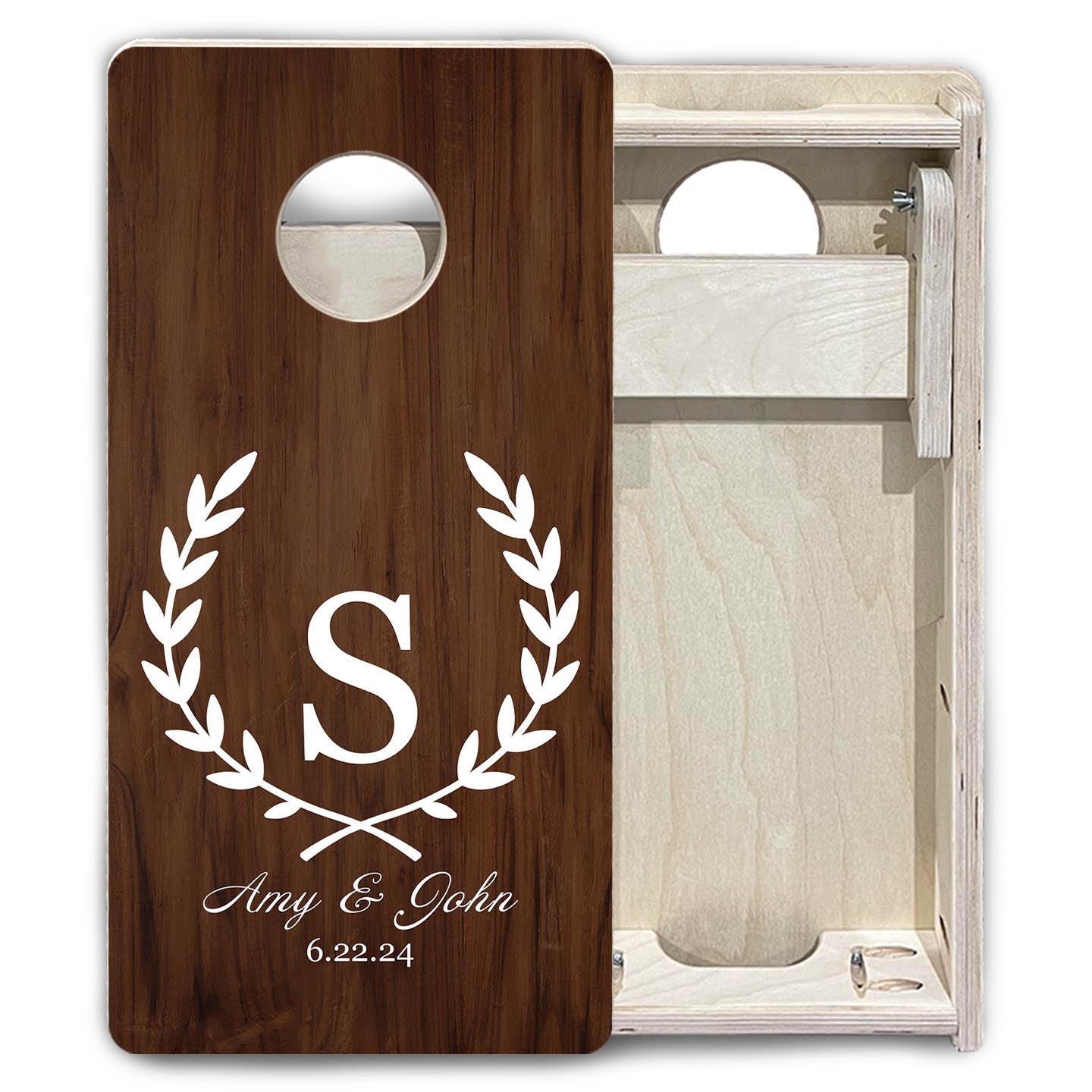 Open Laurel Wreath - Mini or Vacation Size Cornhole Boards
