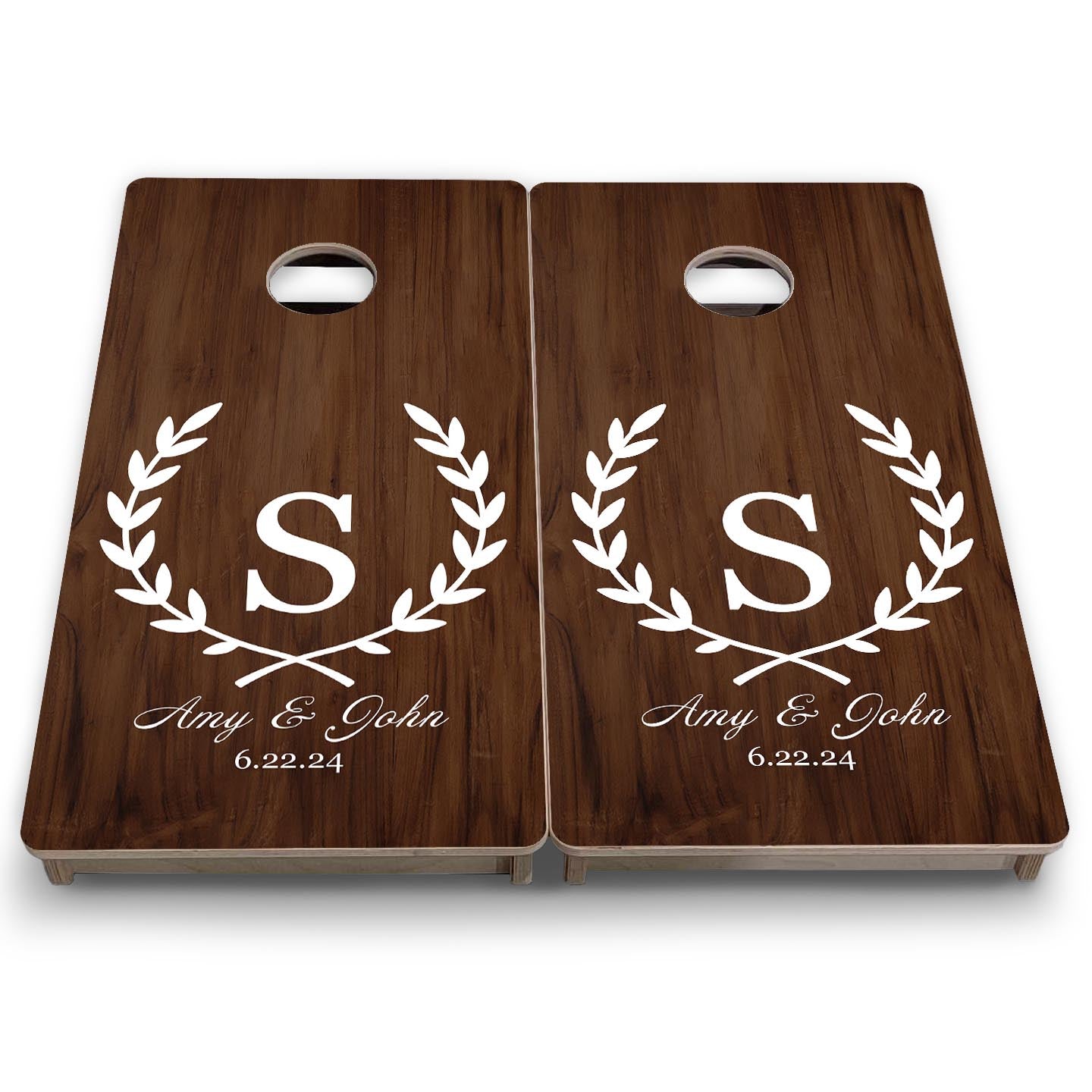 Open Laurel Wreath - Mini or Vacation Size Cornhole Boards