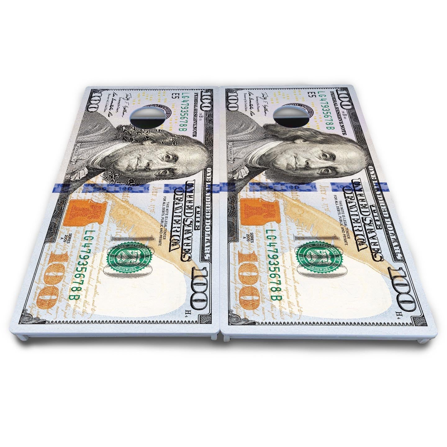 $100 Bill Cornhole Boards - All Weather Series
