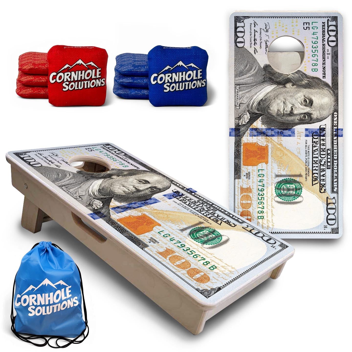 $100 Bill - Mini or Vacation Size Cornhole Boards