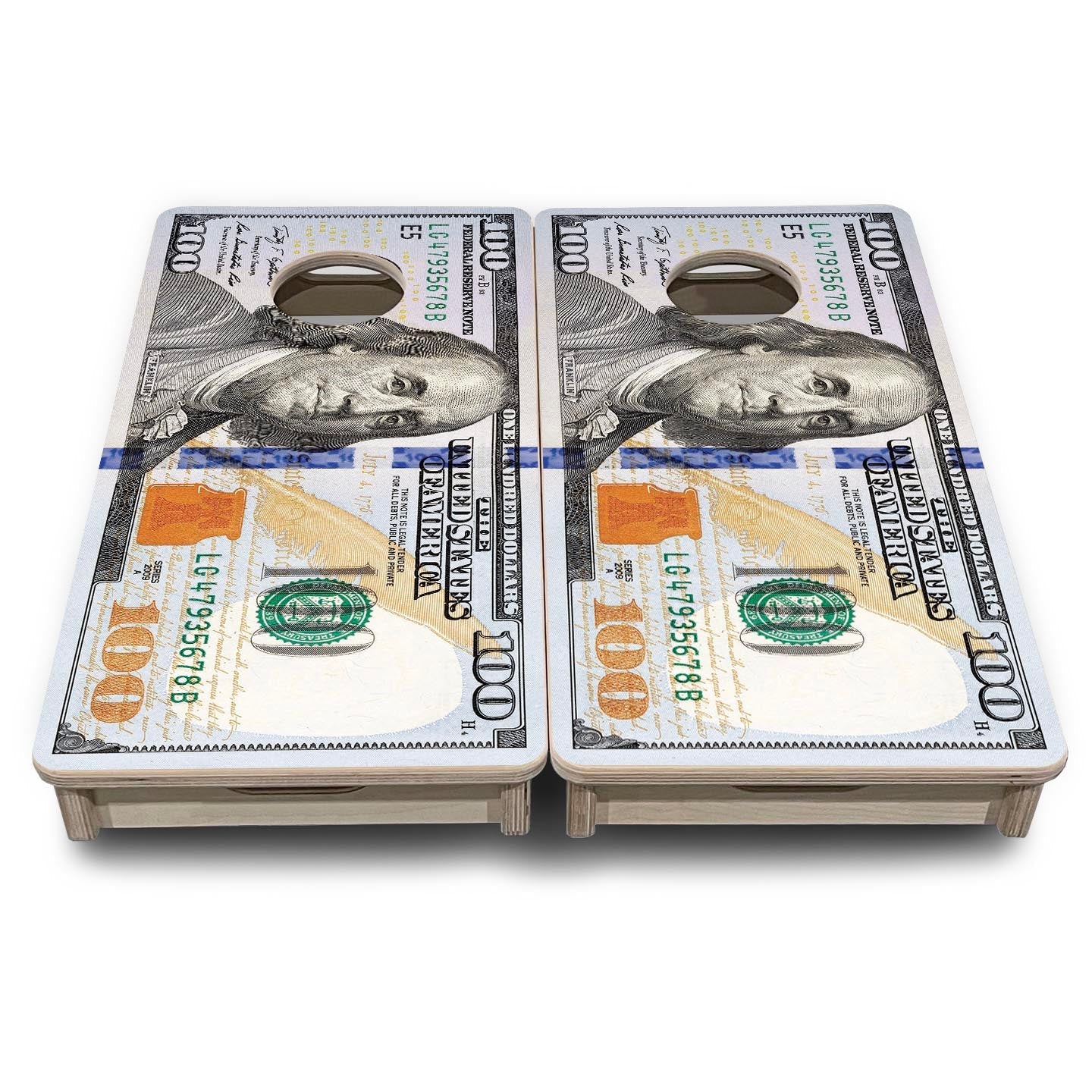 $100 Bill - Mini or Vacation Size Cornhole Boards
