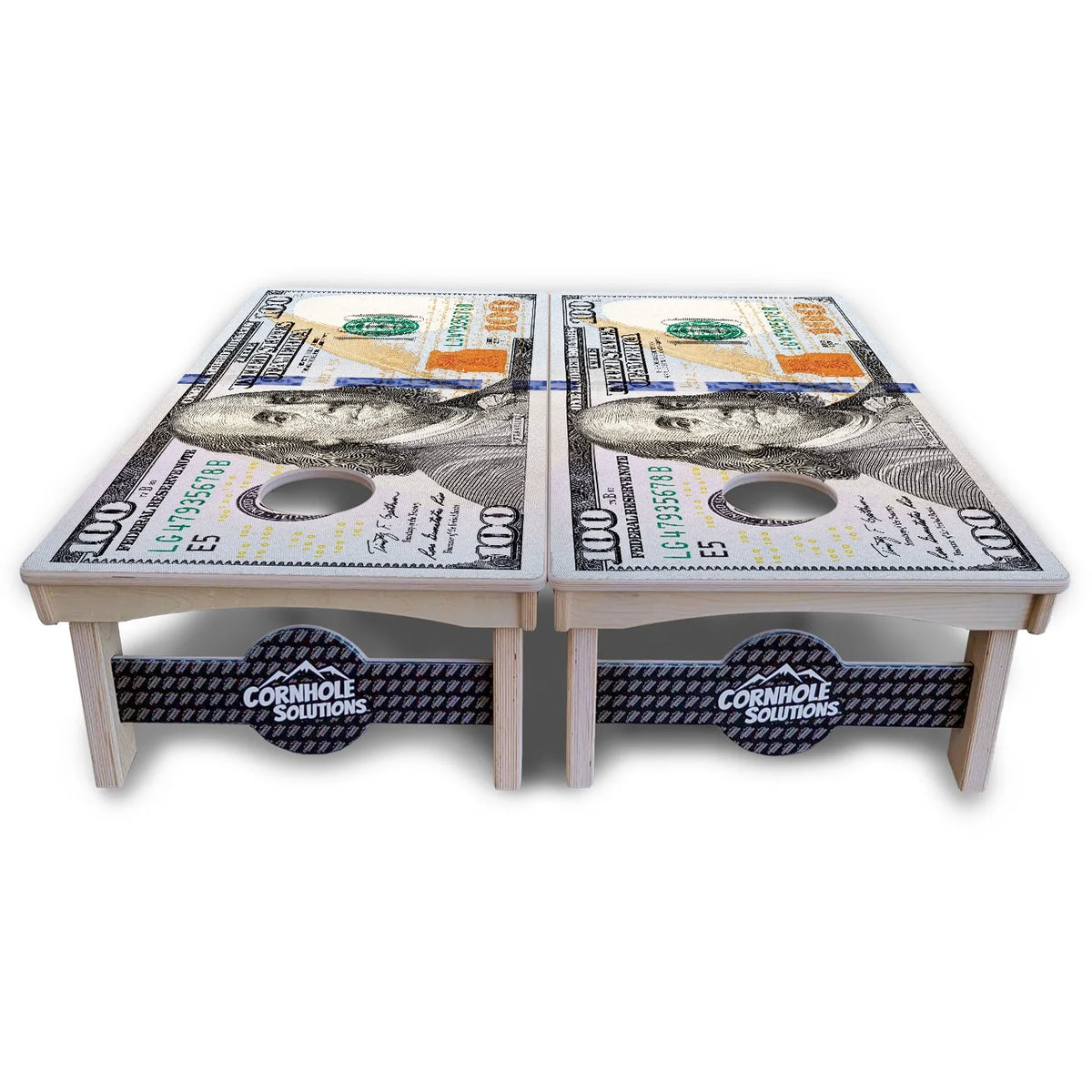 Hundred Dollar Bill Cornhole Boards – Pro Lite or Pro Elite