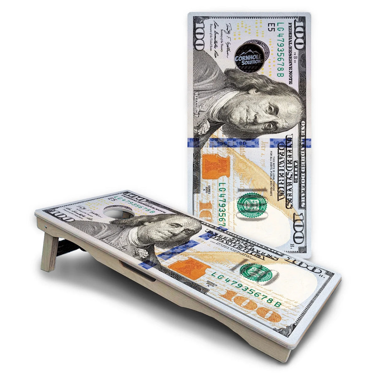Hundred Dollar Bill Cornhole Boards – Pro Lite or Pro Elite