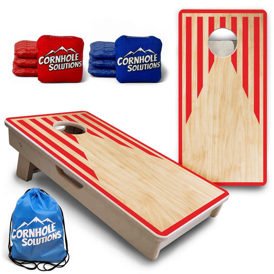Stripes Keyhole - Mini or Vacation Size Cornhole Boards