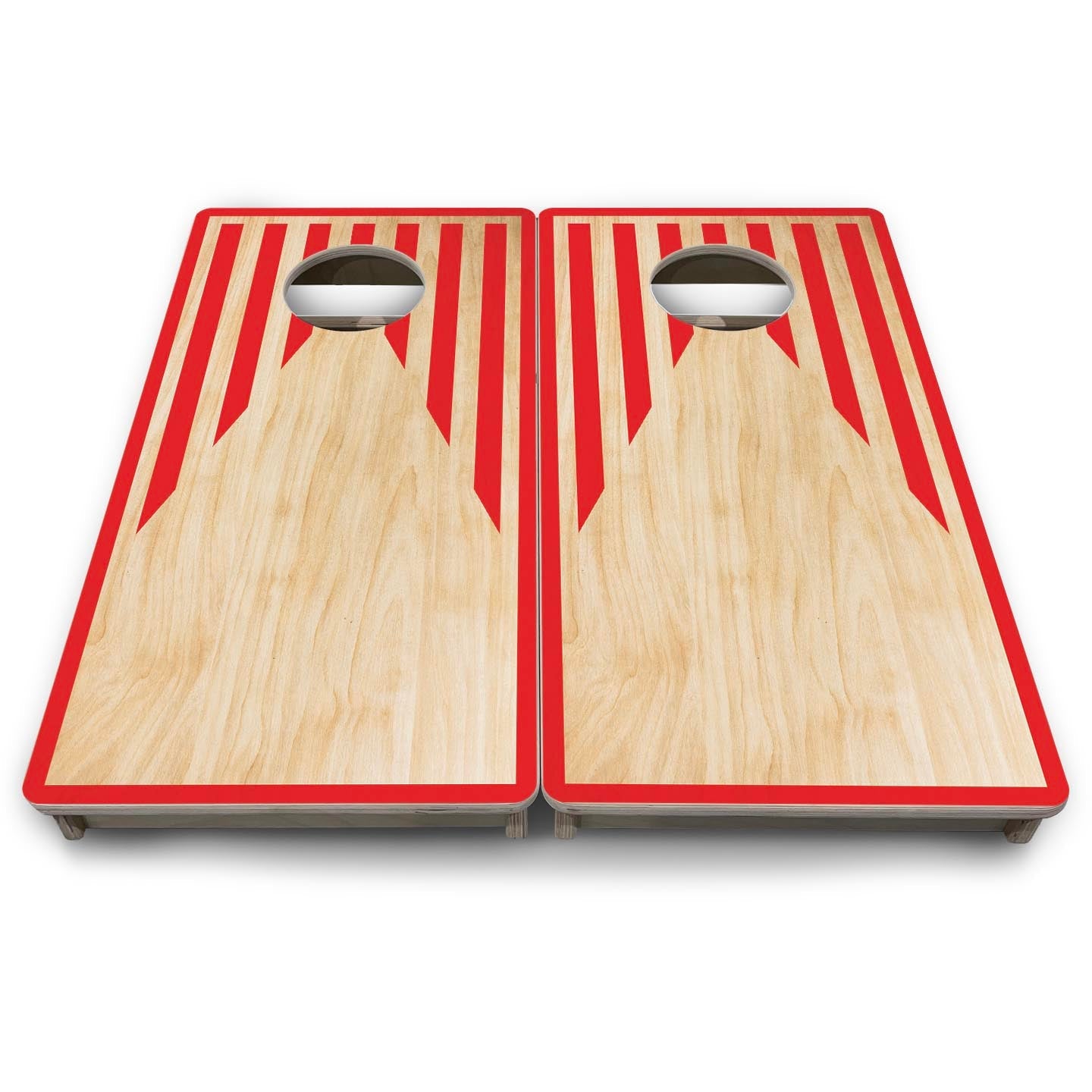 Stripes Keyhole - Mini or Vacation Size Cornhole Boards