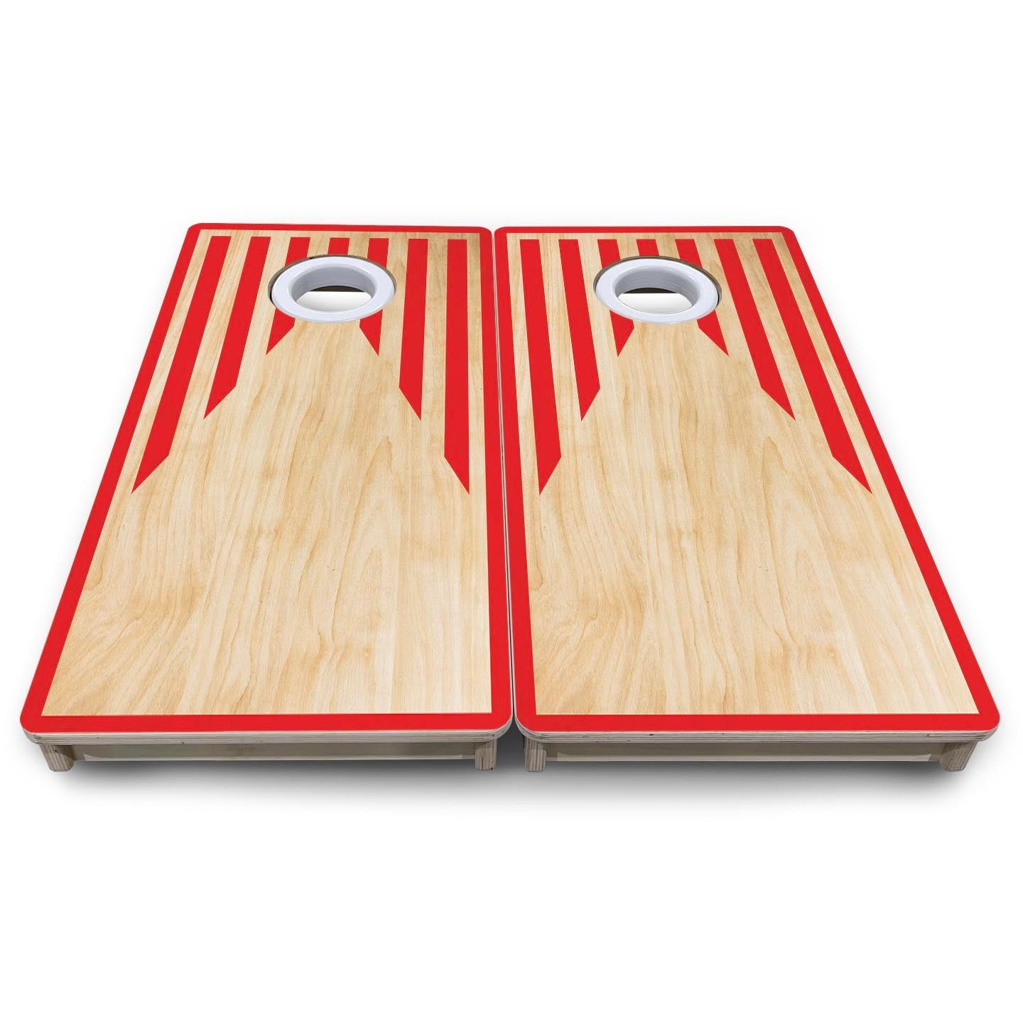 Stripes Keyhole - Mini or Vacation Size Cornhole Boards