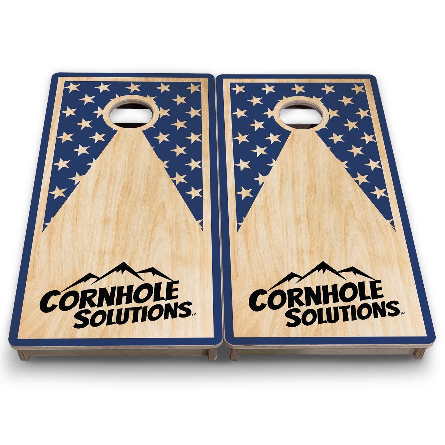 Stars Keyhole CS Logo - Mini or Vacation Size Cornhole Boards