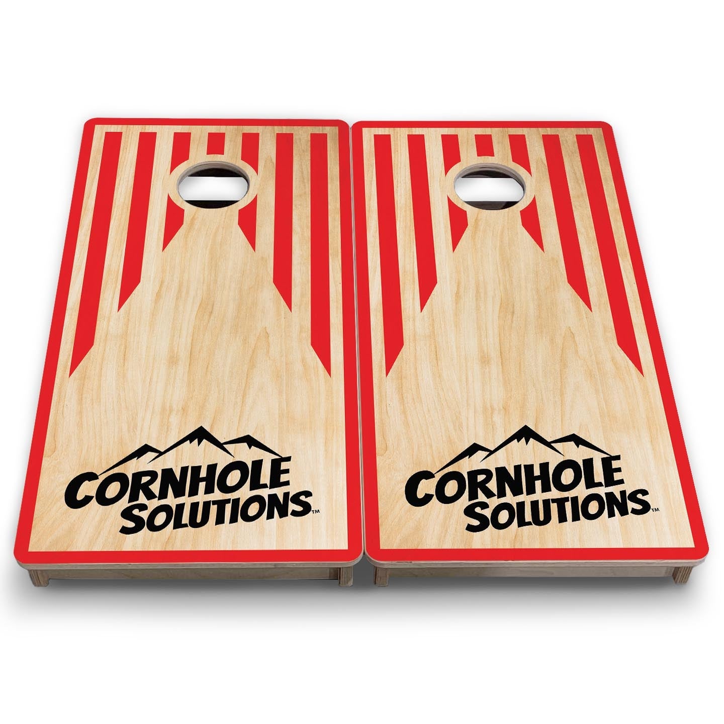 Stripes Keyhole CS Logo - Mini or Vacation Size Cornhole Boards