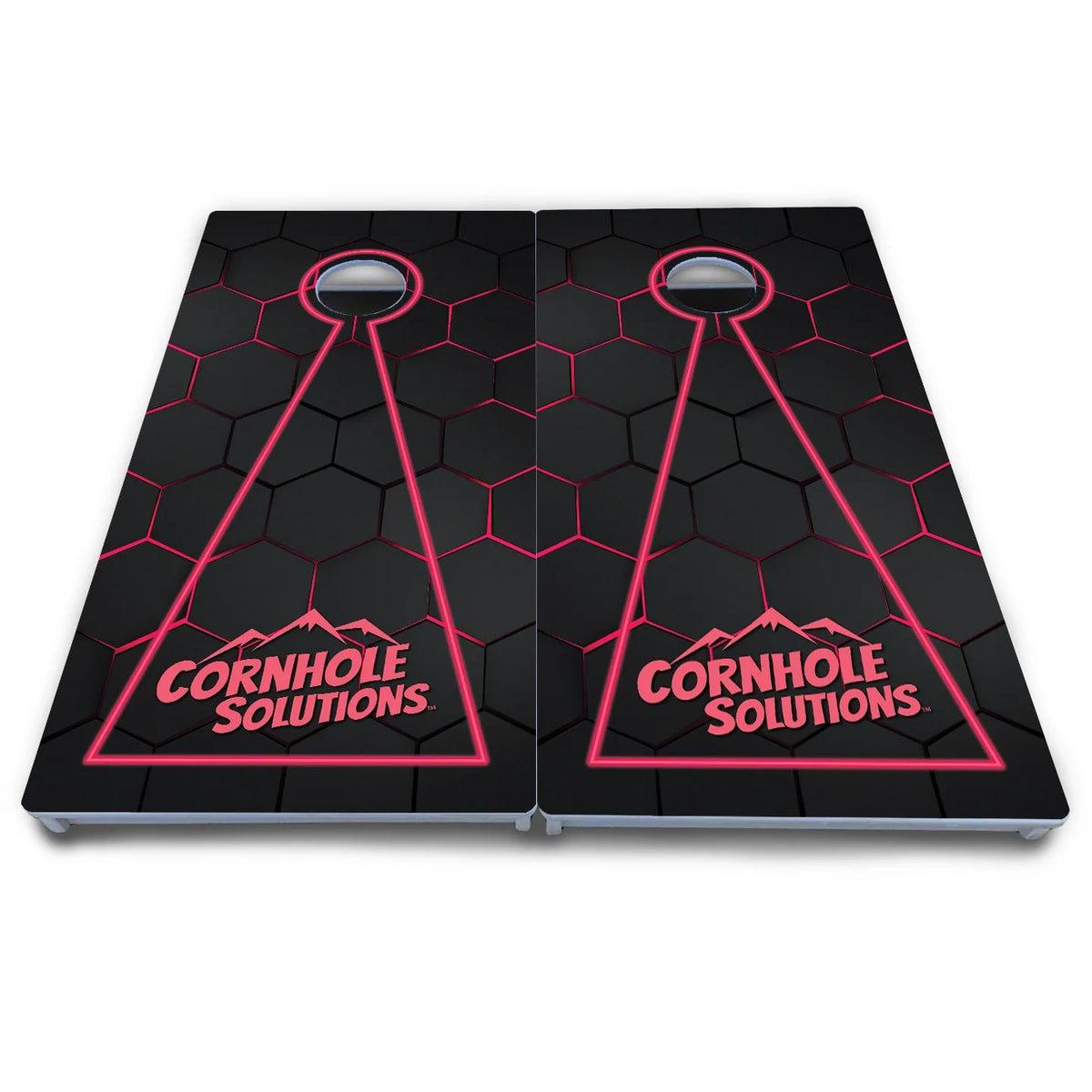 Honeycomb Black Cornhole Boards - All Weather Series