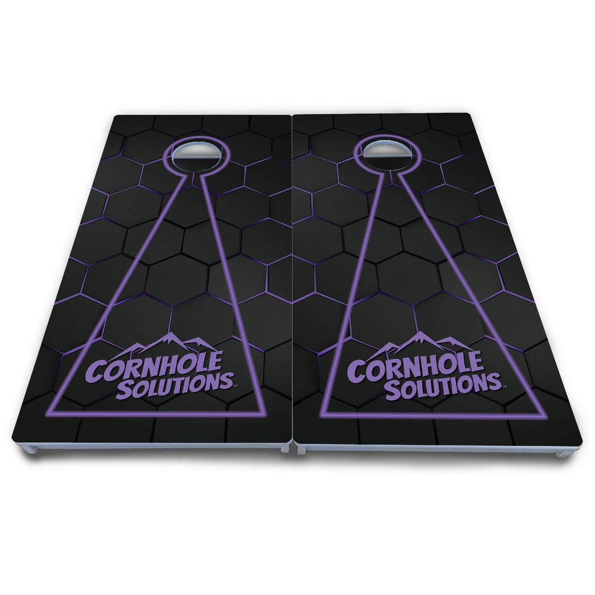 Honeycomb Black Cornhole Boards - All Weather Series