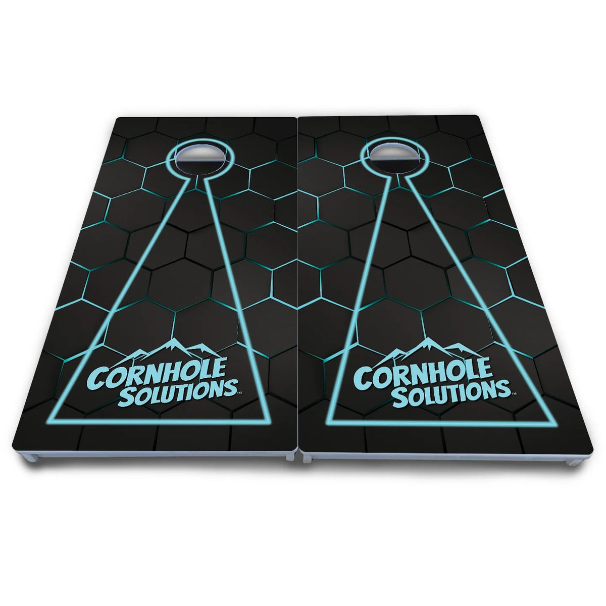 Honeycomb Black Cornhole Boards - All Weather Series