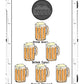 6 Beer Mugs Drink Bean Bag Toss Game by BAGGO