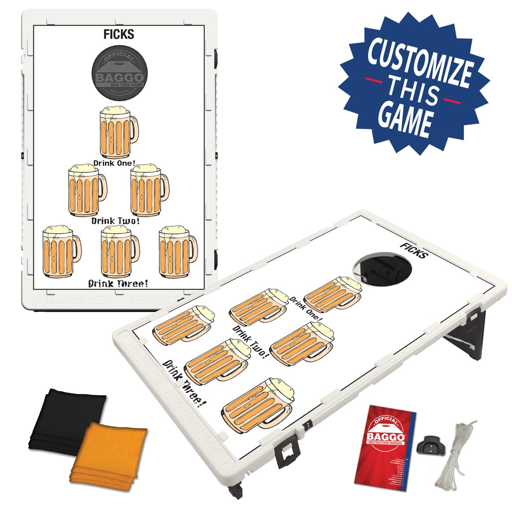 6 Beer Mugs Drink Bean Bag Toss Game by BAGGO