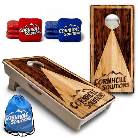 Wooden Triangle CS Logo - Mini or Vacation Size Cornhole Boards