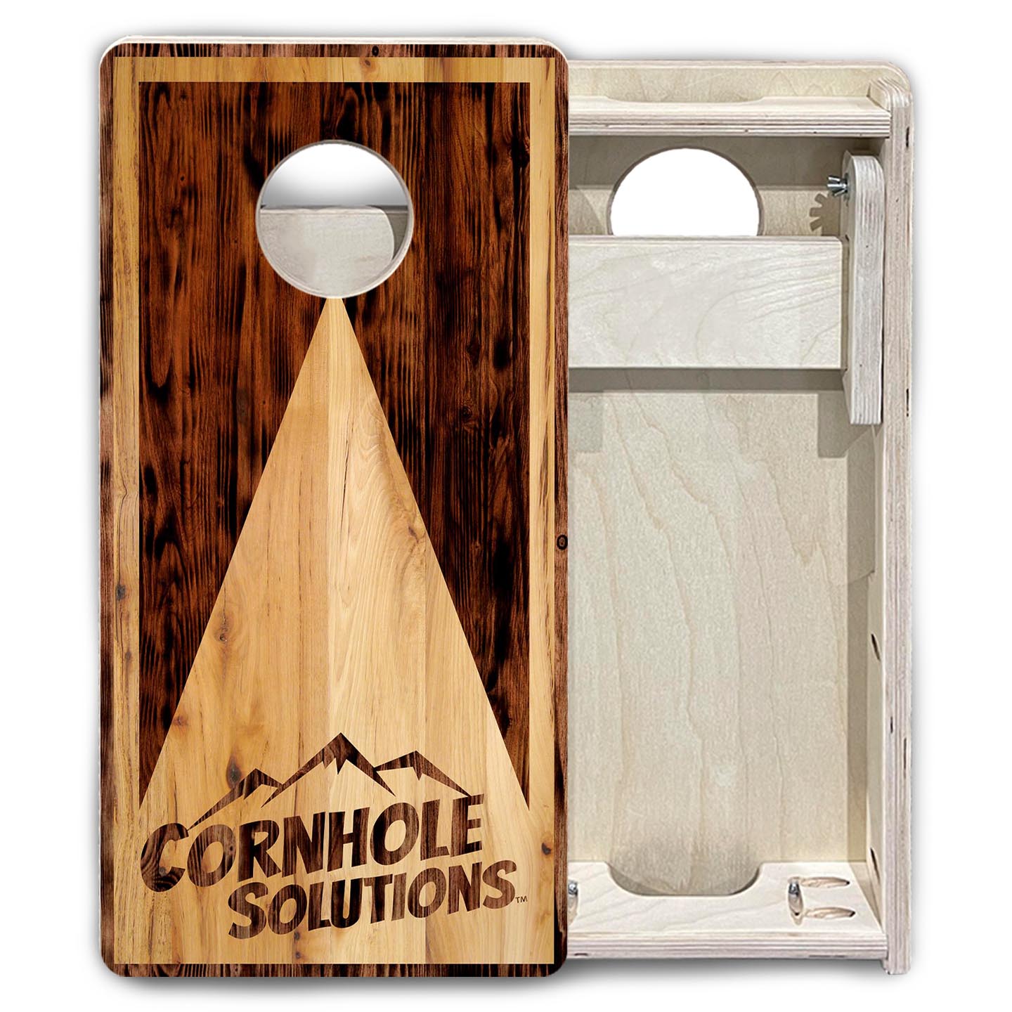 Wooden Triangle CS Logo - Mini or Vacation Size Cornhole Boards