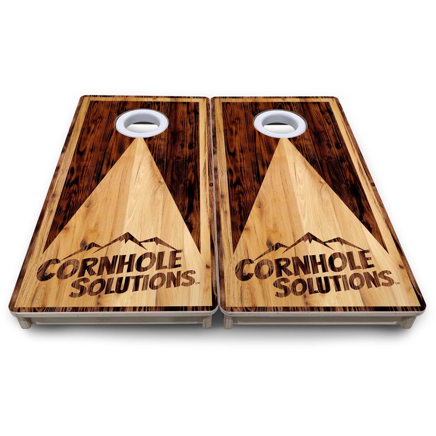Wooden Triangle CS Logo - Mini or Vacation Size Cornhole Boards