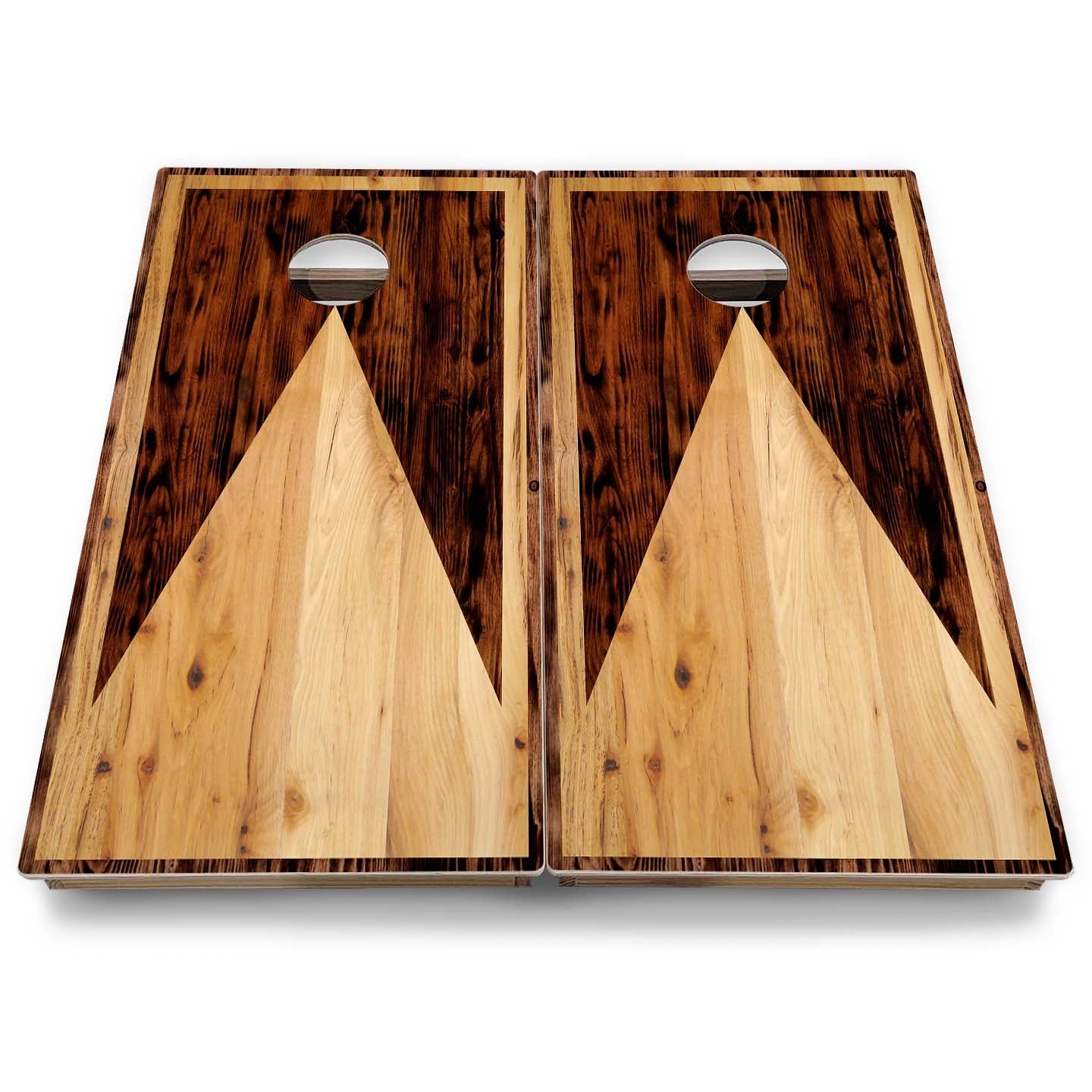Wooden Triangle Cornhole Boards - Backyard Series