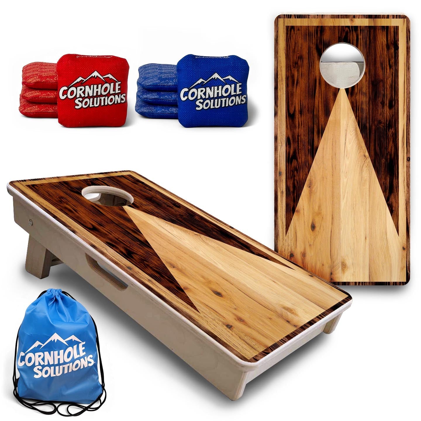 Wooden Triangle - Mini or Vacation Size Cornhole Boards