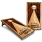 Wooden Triangle Cornhole Boards - Backyard Series