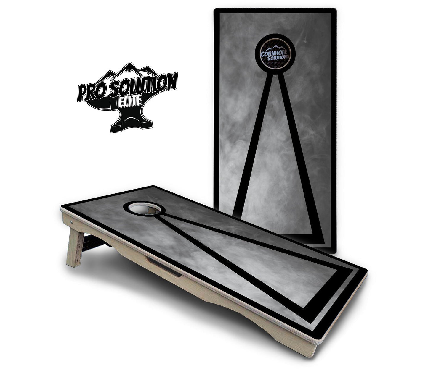 Smoke Triangle Cornhole Boards - Pro Solution Elite Series
