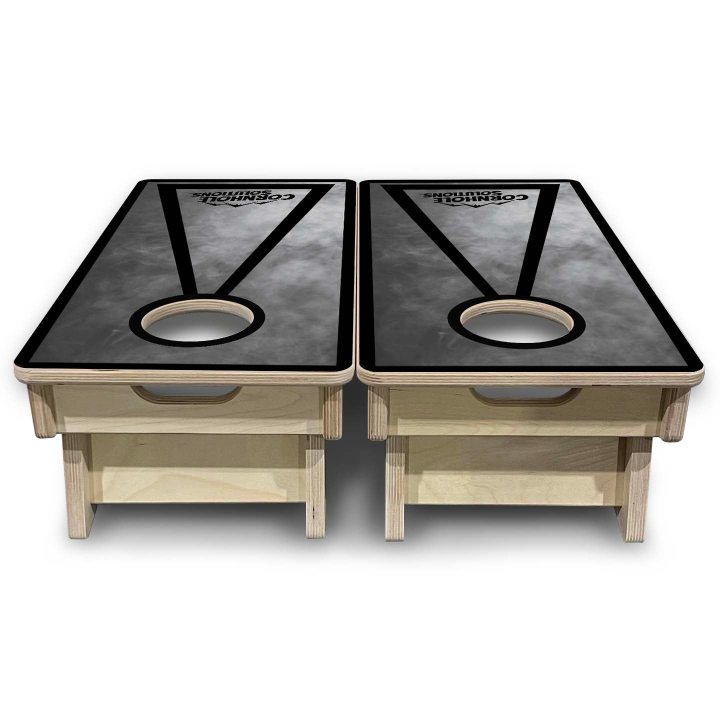 Smoke Triangle - Mini Cornhole Board Set (12" x 24") with 8 Mini Bags