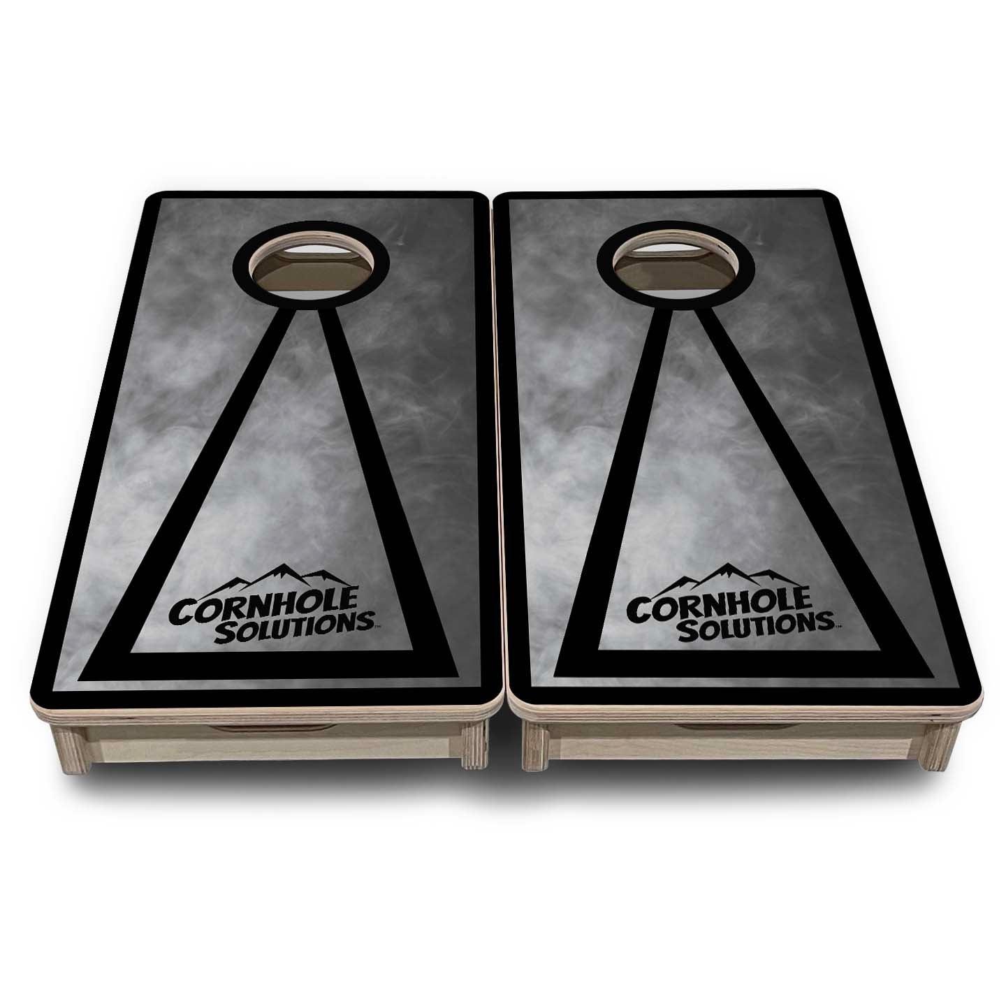 Smoke Triangle - Mini Cornhole Board Set (12" x 24") with 8 Mini Bags