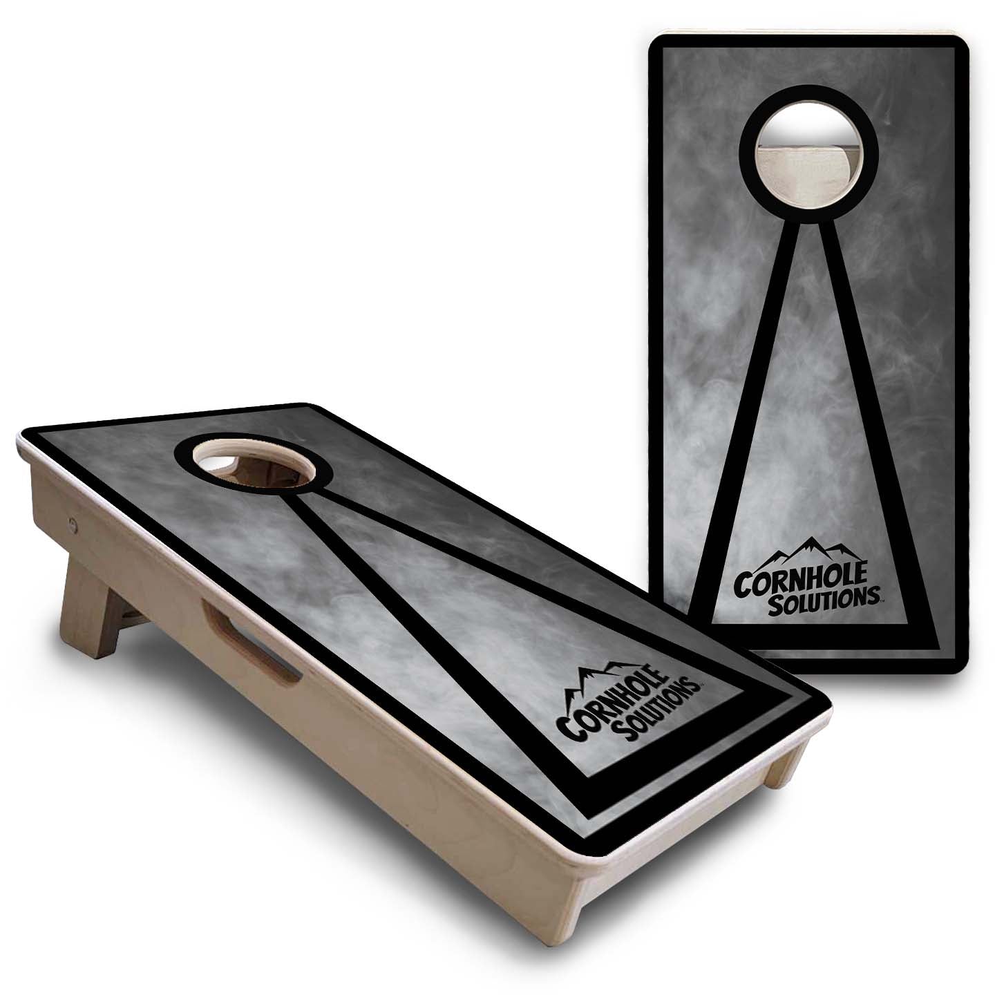 Smoke Triangle - Mini Cornhole Board Set (12" x 24") with 8 Mini Bags