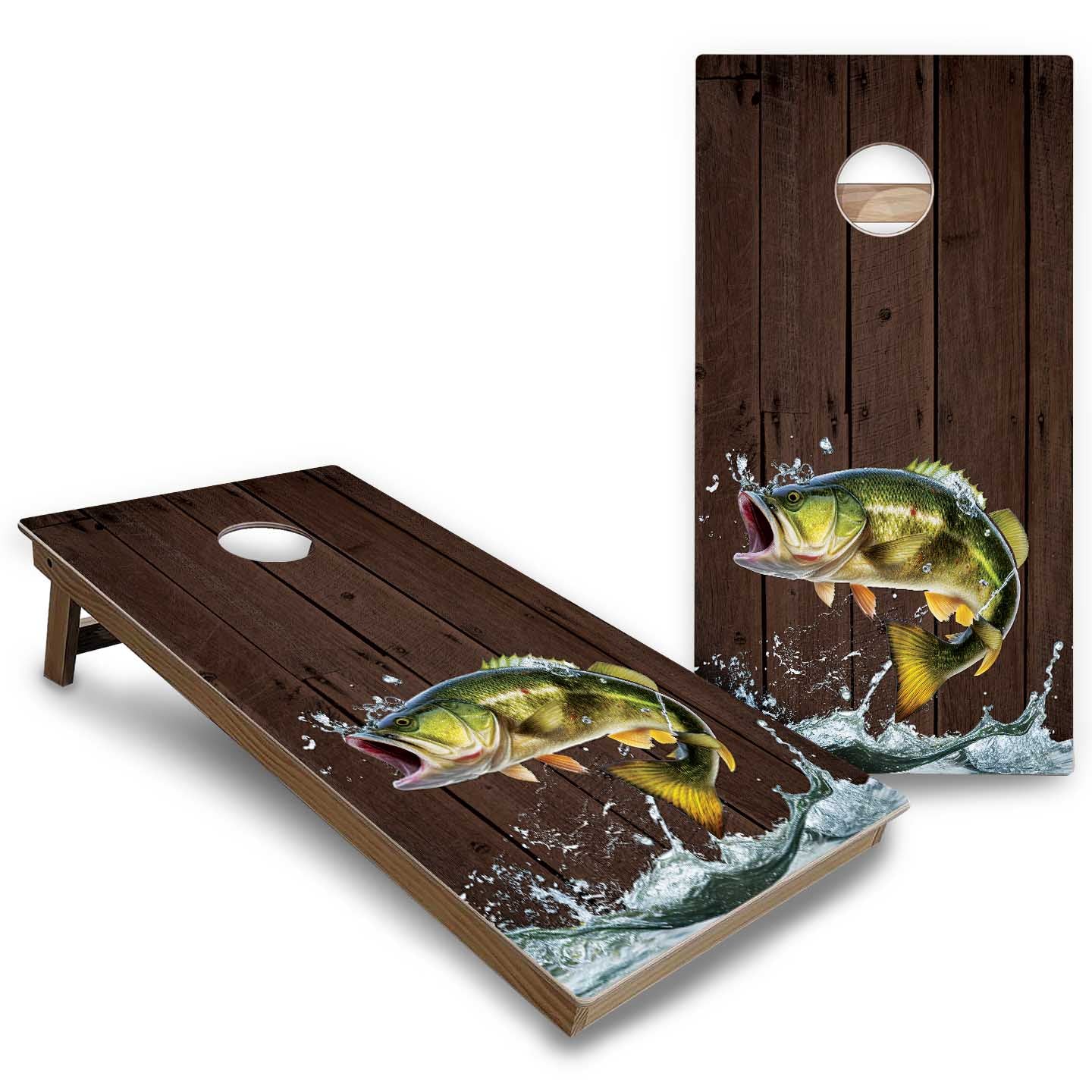 Colorful Deer & Fish Cornhole Boards - Backyard Series