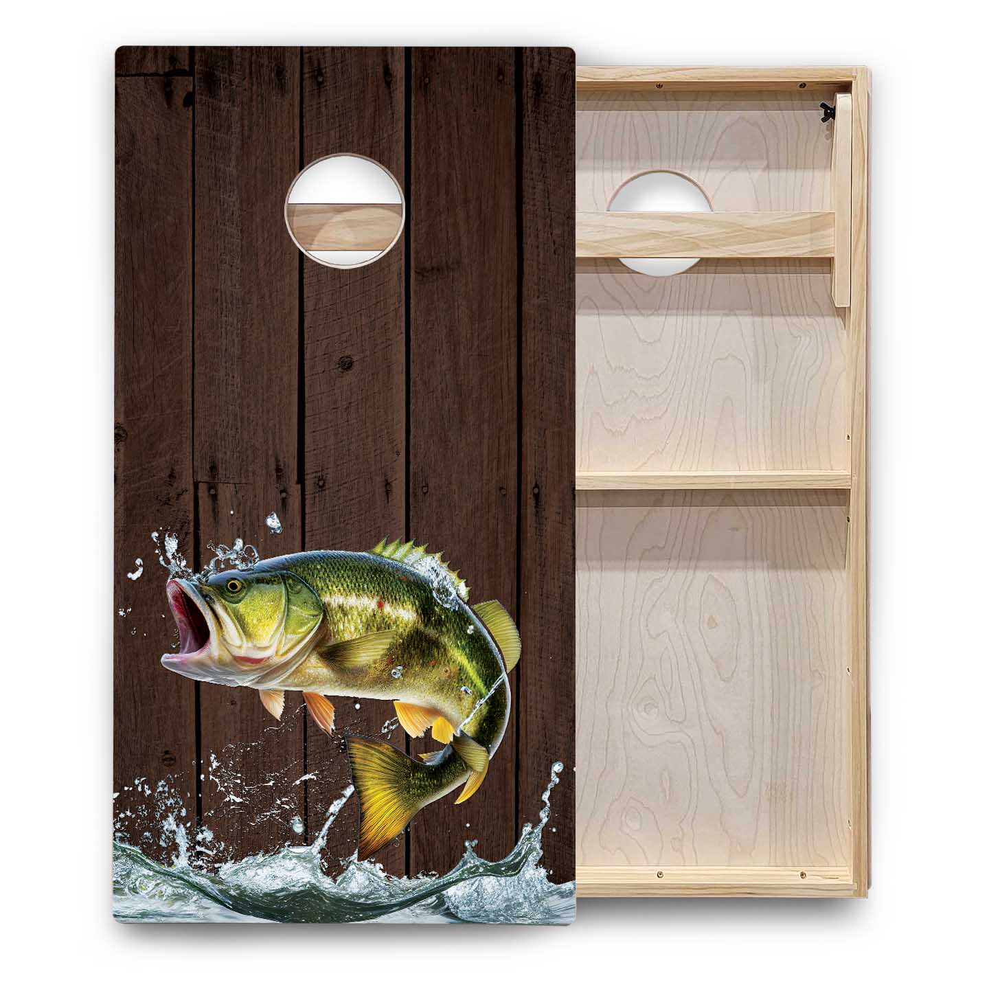 Colorful Deer & Fish Cornhole Boards - Backyard Series