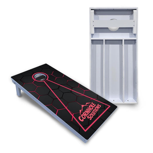 Glow Hole Black Cornhole Boards - All Weather Series