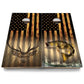 Hidden Deer & Fish Burnt Flag Cornhole Boards - Backyard Series