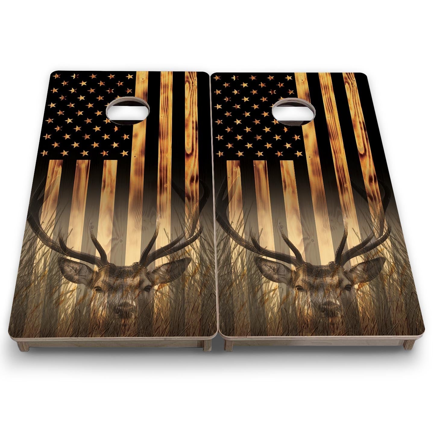 Hidden Deer Flag - Mini or Vacation Size Cornhole Boards