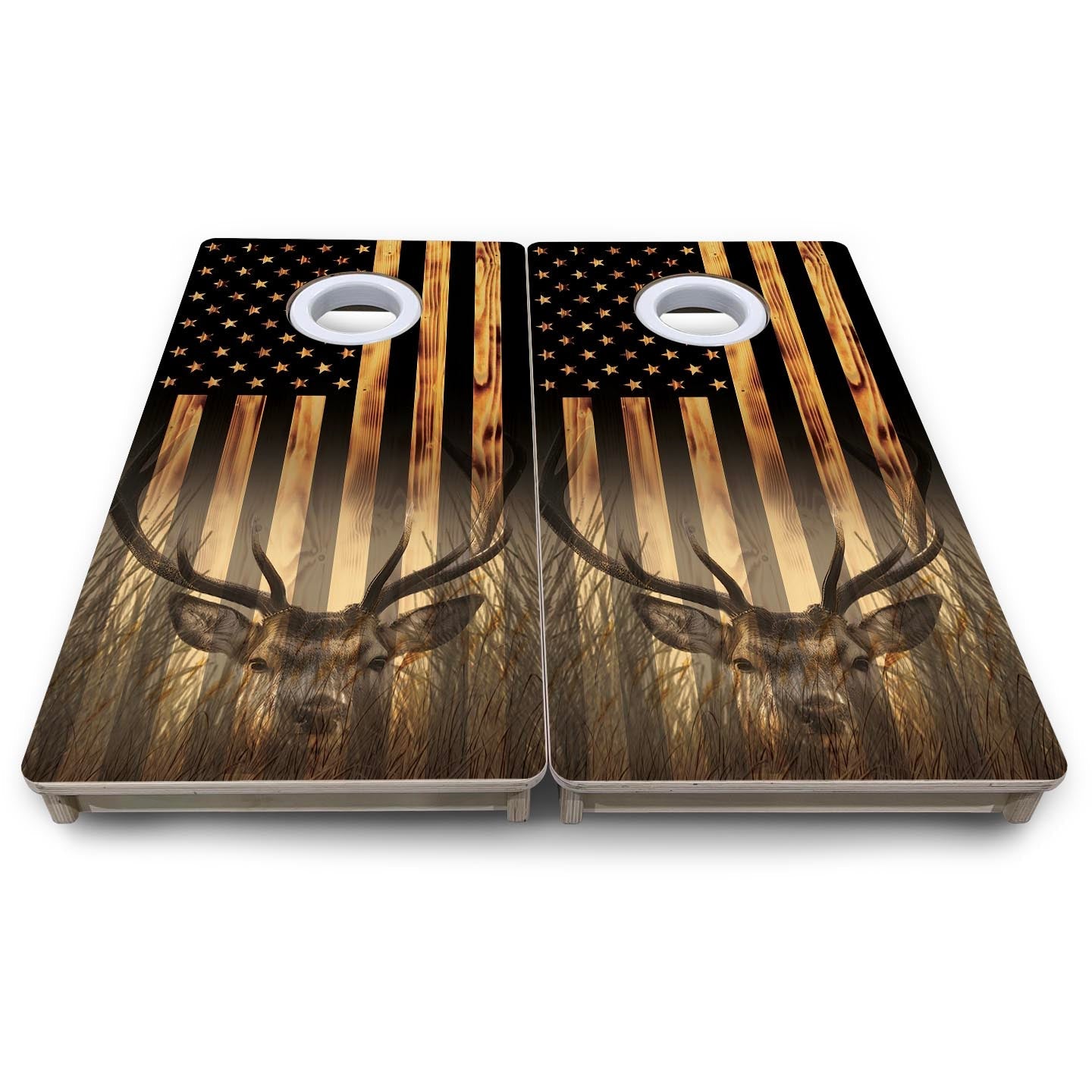 Hidden Deer Flag - Mini or Vacation Size Cornhole Boards
