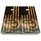 Hidden Deer & Fish Burnt Flag Cornhole Boards - Backyard Series