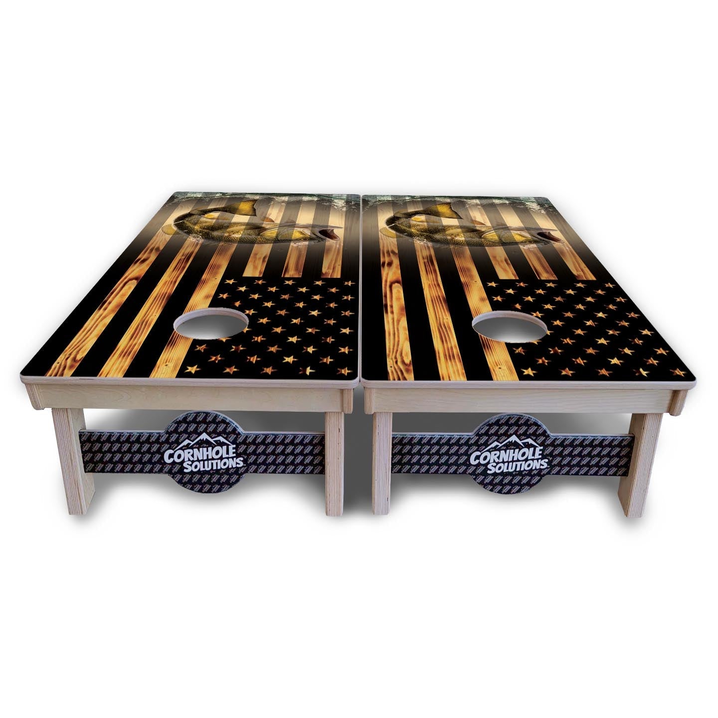 Hidden Fish Cornhole Boards - Professional Tournament Series - Free Shipping!