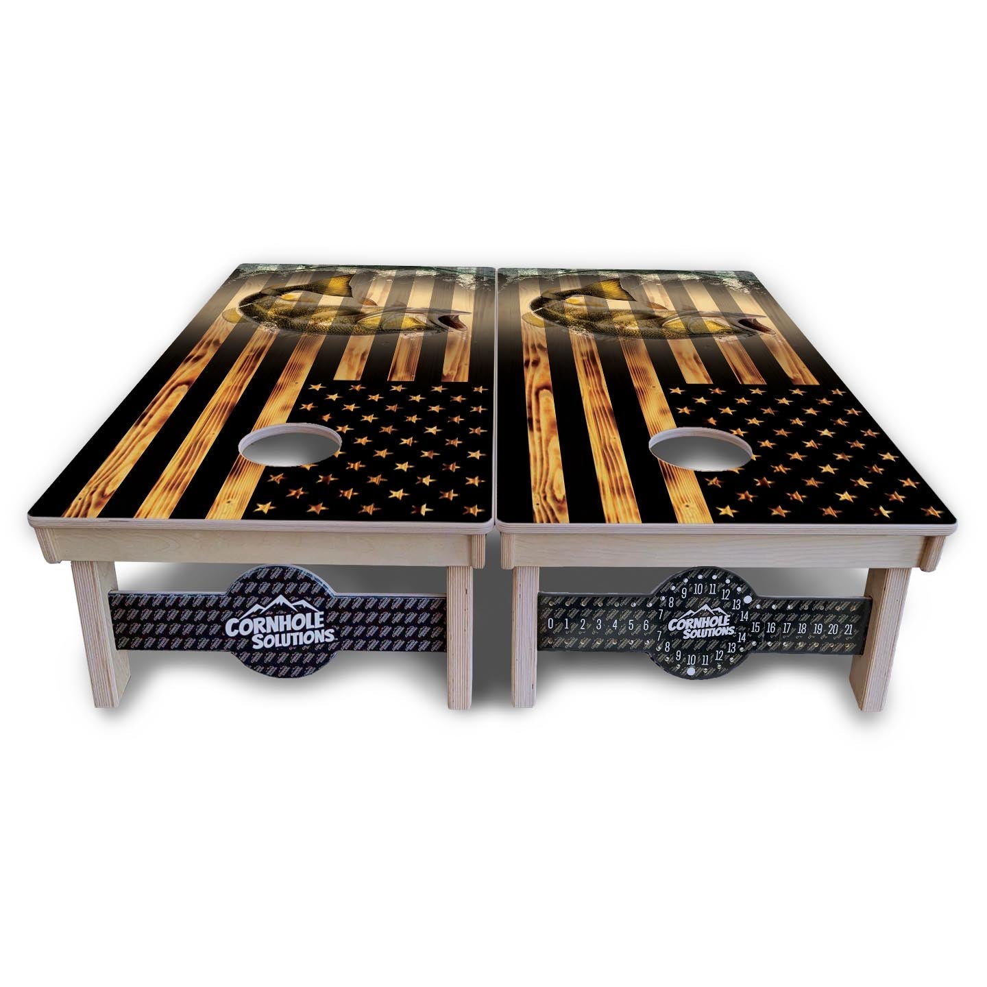 Hidden Fish Cornhole Boards - Professional Tournament Series - Free Shipping!