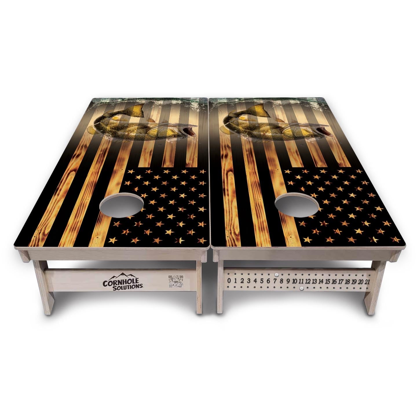 Hidden Fish Cornhole Boards - Professional Tournament Series - Free Shipping!
