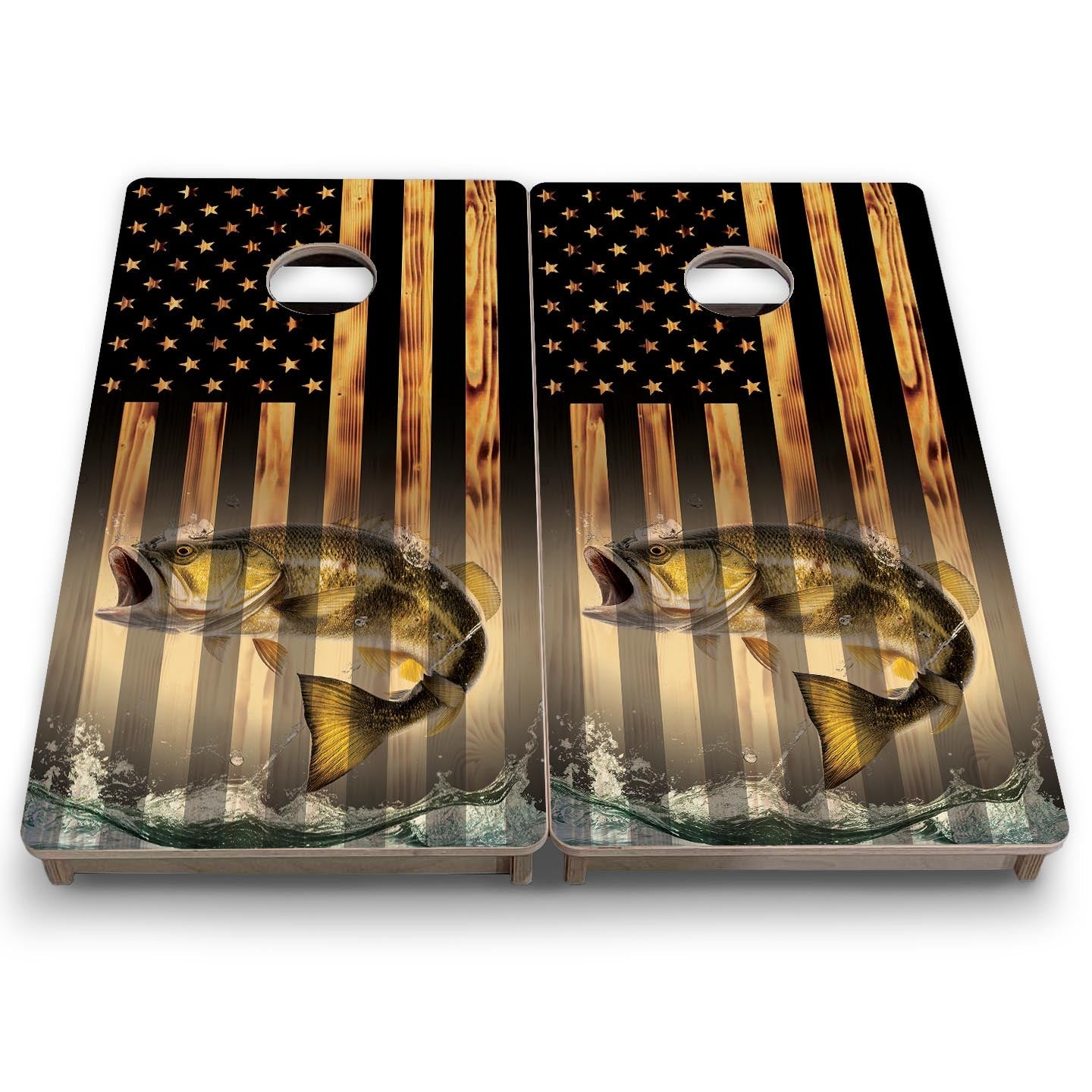 Hidden Fish Flag - Mini or Vacation Size Cornhole Boards